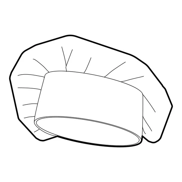 Icono de gorra de chef, estilo de esquema — Archivo Imágenes Vectoriales
