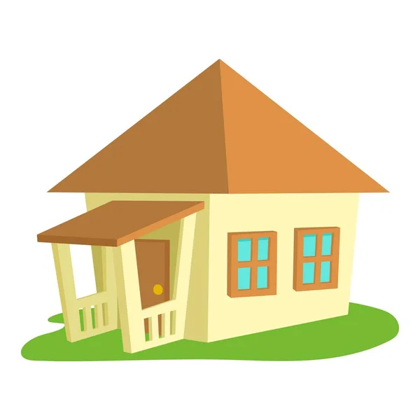 Icône du bungalow, style dessin animé — Image vectorielle