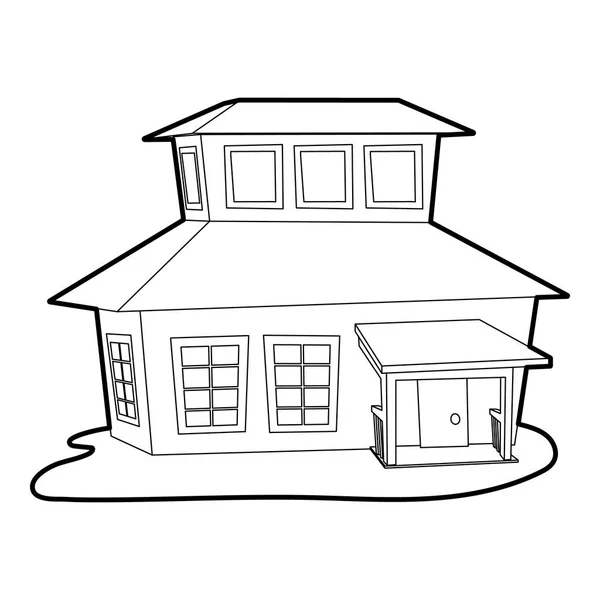 大房子图标，大纲样式 — 图库矢量图片