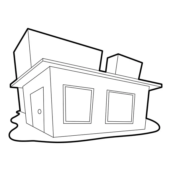 Μικρό σπίτι εικονίδιο, στυλ περιγράμματος — Διανυσματικό Αρχείο