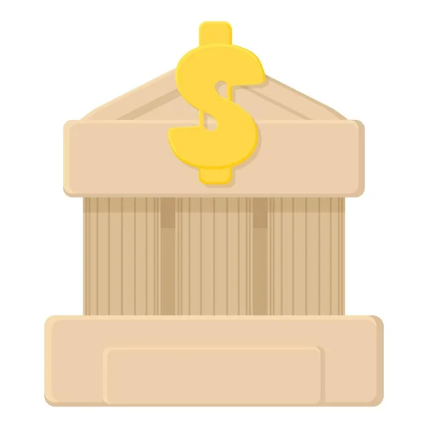 Bank icon, cartoon style — Stock Vector
