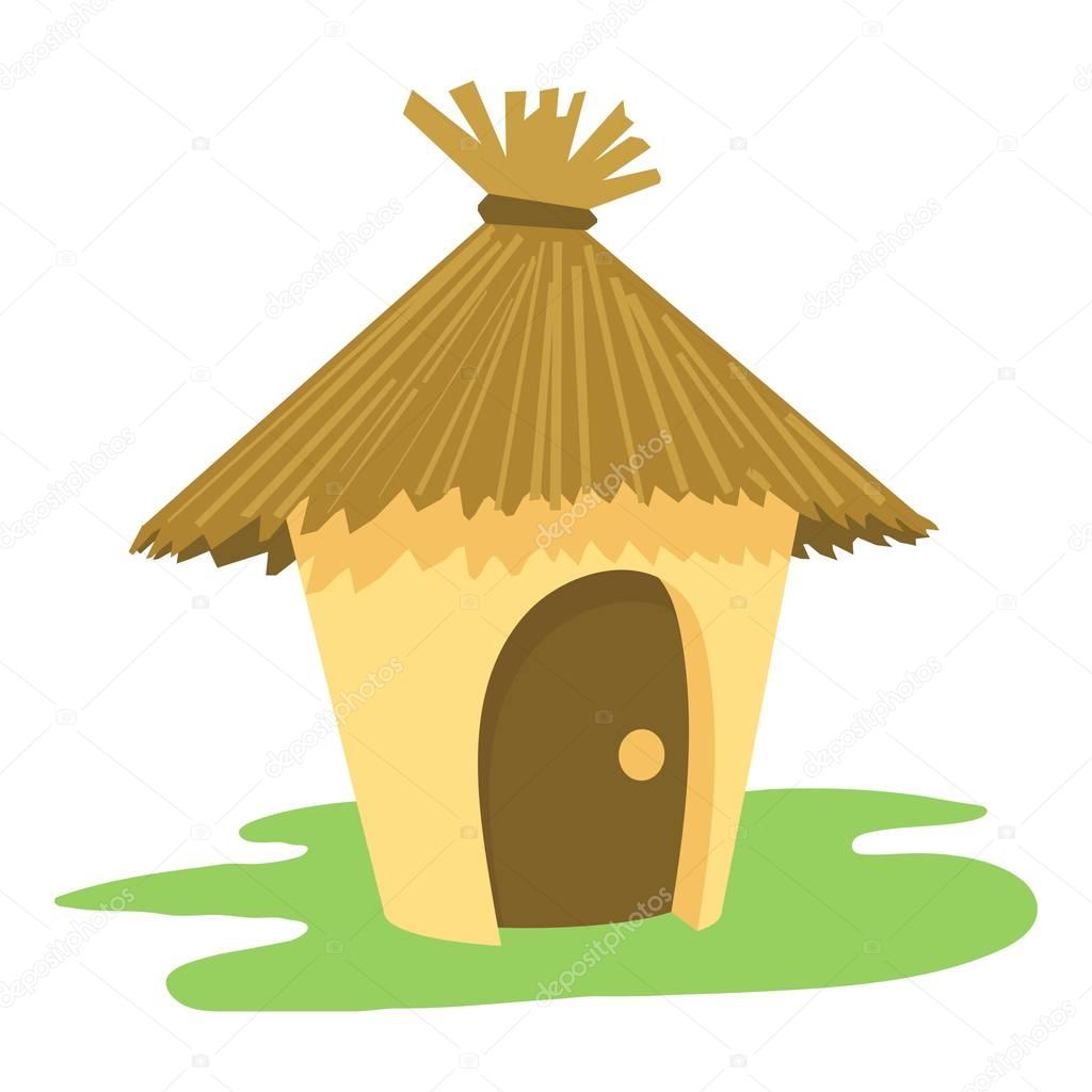 Hut icon. Cartoon illustration of hut vector icon for web