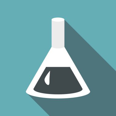 Petrol simgesi, düz stil ile cam ampul