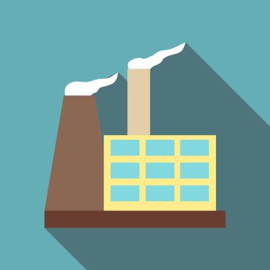 Kimyasal depo simgesi, düz stil