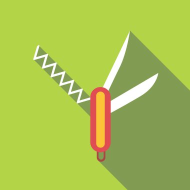 Bıçak simgesi, düz stil katlama