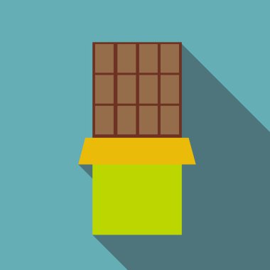 Çikolata simgesi, düz stil