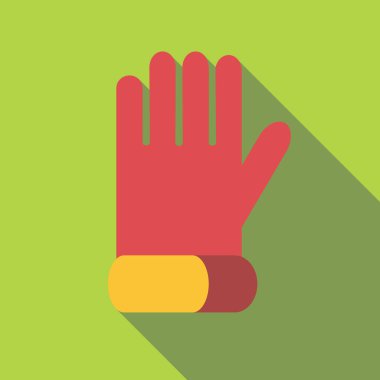 Motorcu simgesi, düz stil için eldiven