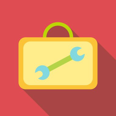 Araçlar simgesi, düz stil bavulla