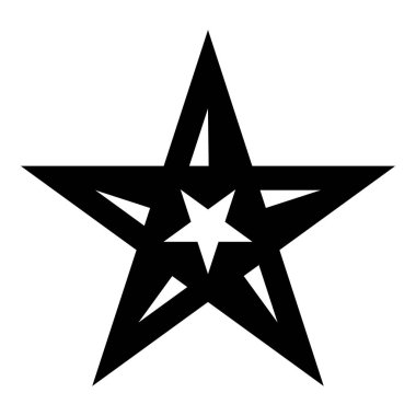 Geometrik figür yıldız simgesi, basit tarzı