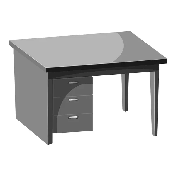 电脑桌图标，灰色单色风格 — 图库矢量图片