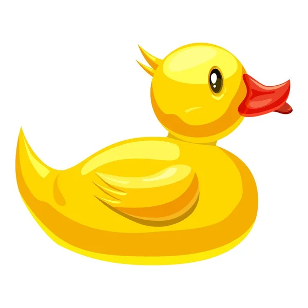 Icono de pato de goma, estilo de dibujos animados — Archivo Imágenes Vectoriales