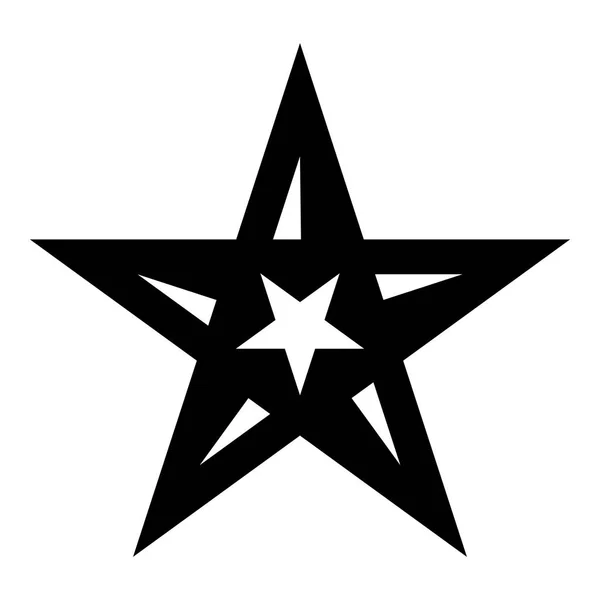 Geometric figure star icon, simple style — Stock Vector