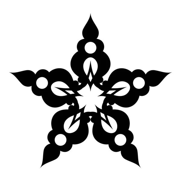 Star snowflake icon, simple style — Stock Vector
