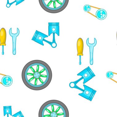 Araba tamir desen, karikatür tarzı