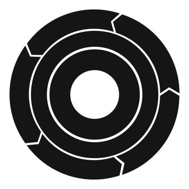 Grafik pasta okları simge, basit tarzı ile