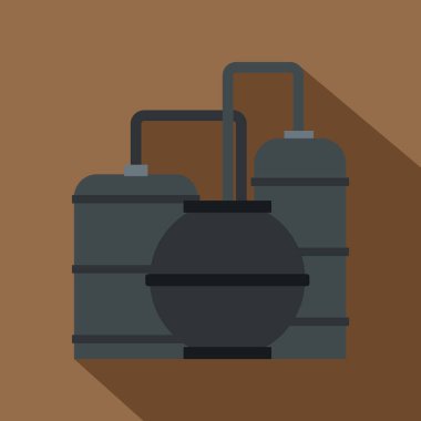 Petrol rafinerisi simgesi, düz stil