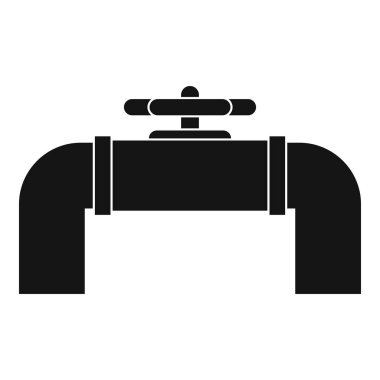 Endüstriyel boru Vana simgesi, basit tarzı