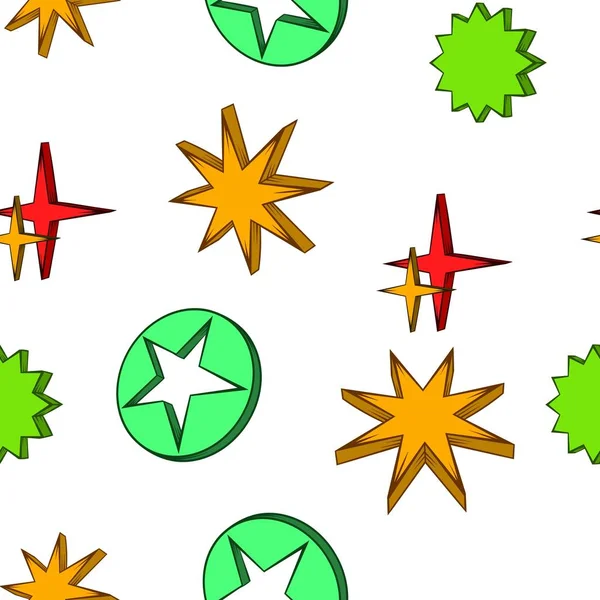 Figura geométrica patrón de estrella, estilo de dibujos animados — Vector de stock