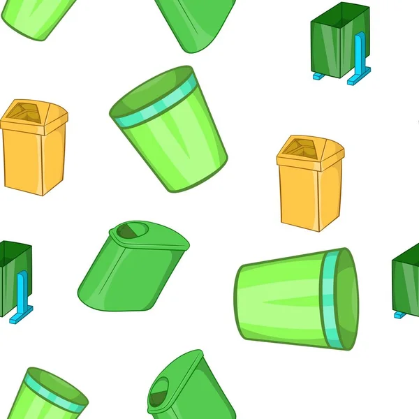 Modello di stoccaggio della spazzatura, stile cartone animato — Vettoriale Stock