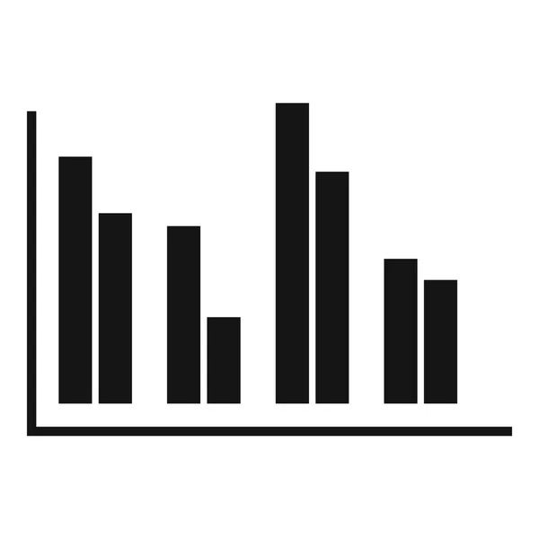 Finansal analiz grafik simgesini, basit tarzı — Stok Vektör