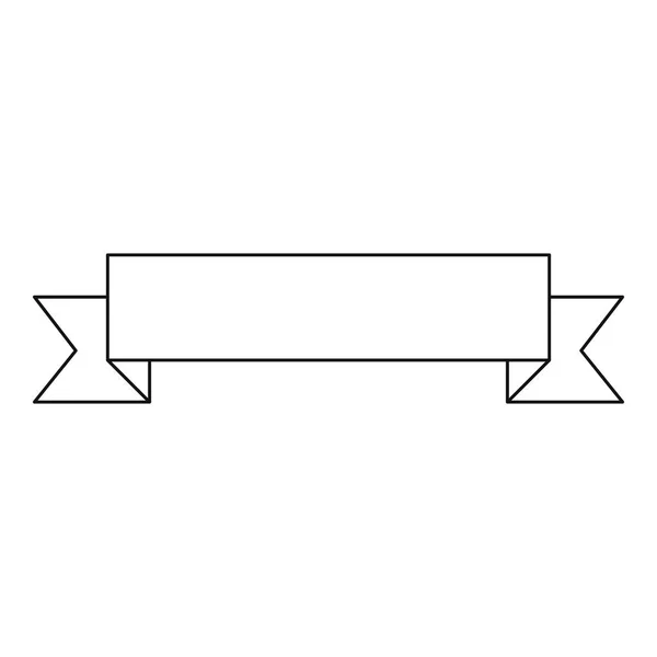 Rebbon banner icon, outline style — стоковый вектор