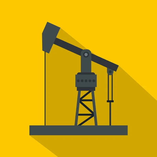 Ícone de equipamento da indústria do petróleo, estilo plano —  Vetores de Stock