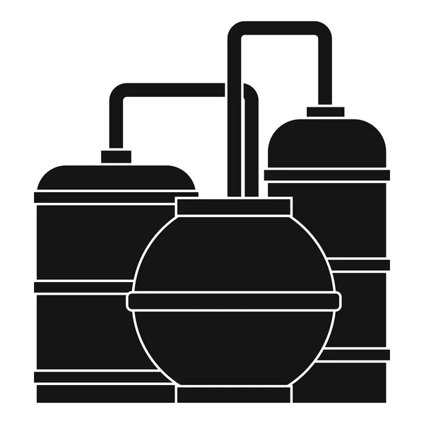 Icono de tanques de almacenamiento de gas, estilo simple — Archivo Imágenes Vectoriales