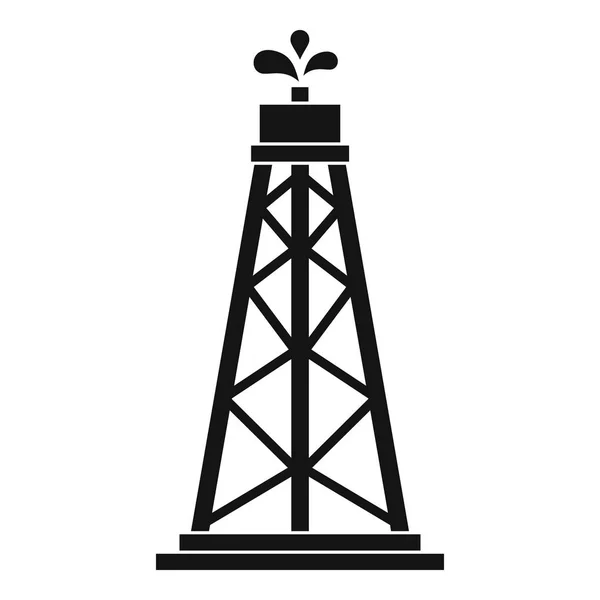 Petrol sondaj platformu simgesi, basit tarzı — Stok Vektör