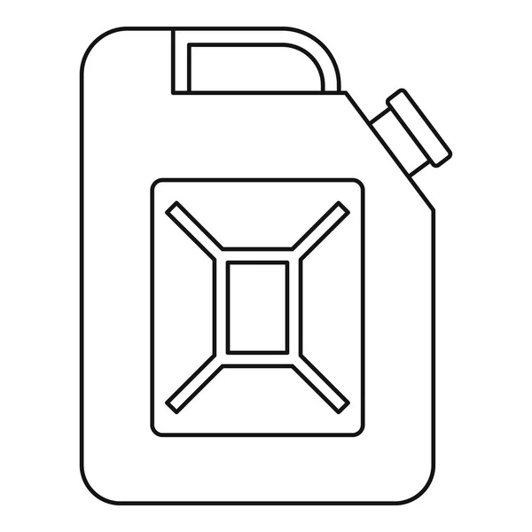 Icono del tanque de gasolina, estilo de esquema — Vector de stock