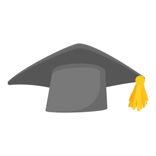 Icono de la tapa de graduación, estilo de dibujos animados — Vector de stock