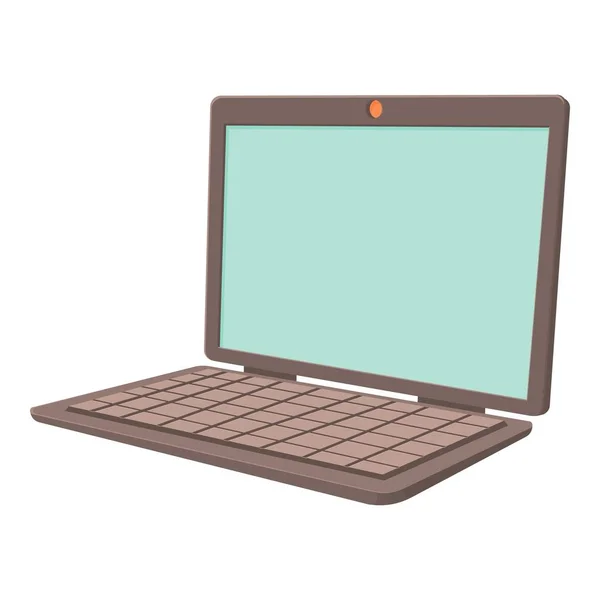 Icono del ordenador portátil, estilo de dibujos animados — Vector de stock