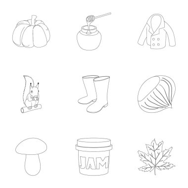 Sonbahar Icons set, anahat stili