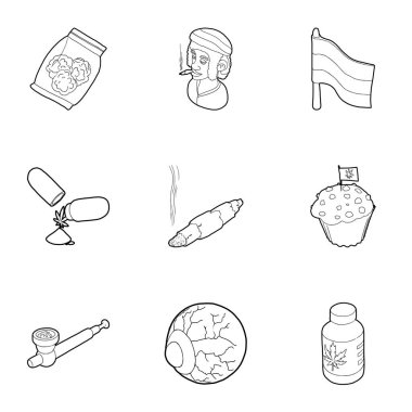 Kenevir Icons set, anahat stili