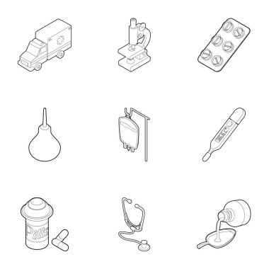 Doktora Icons set, anahat stili