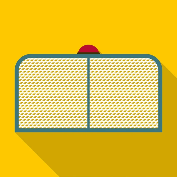 Icono de puerta de hockey, estilo plano — Vector de stock