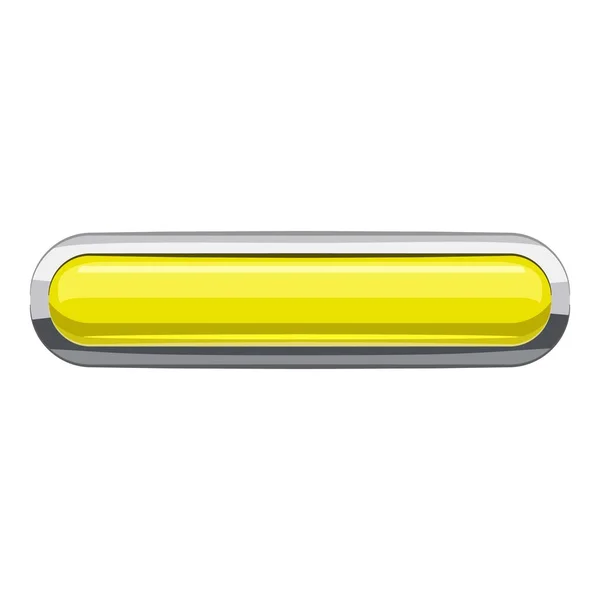 Icono de botón rectangular de citrón, estilo de dibujos animados — Archivo Imágenes Vectoriales