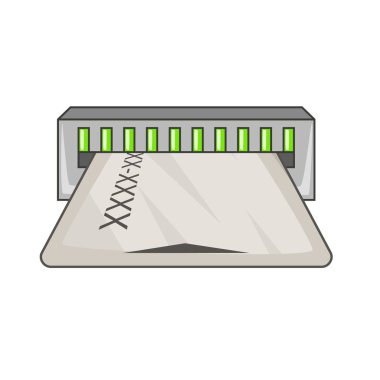 Alma kartı simgesi, karikatür tarzı