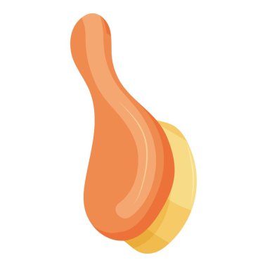 Saç fırça simgesini, karikatür tarzı