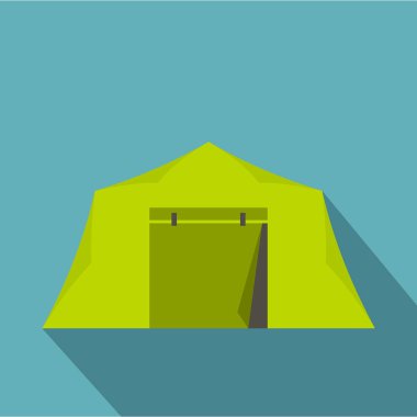 Çadır simgesi, düz stil