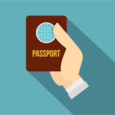 Passport simgesini, düz stil