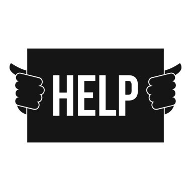 Yardım simgesi, basit tarzı