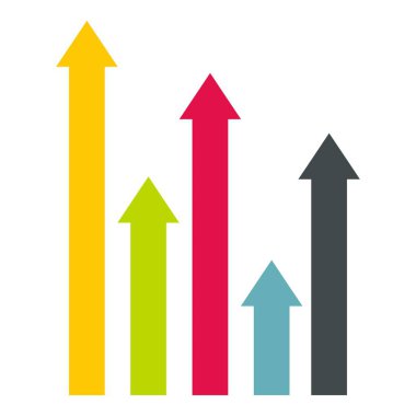 Renkli diyagramı infographics, düz stil