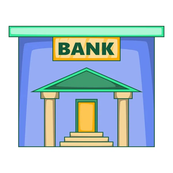 Ícone do banco, estilo dos desenhos animados — Vetor de Stock