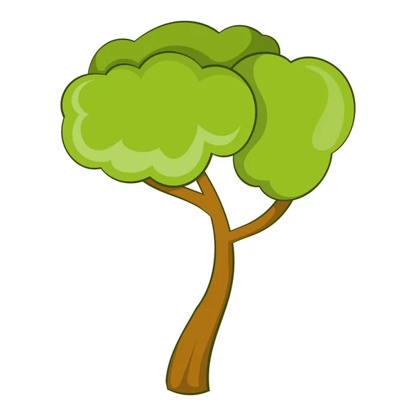 Yaprak döken ağaç simgesiyle, karikatür tarzı — Stok Vektör