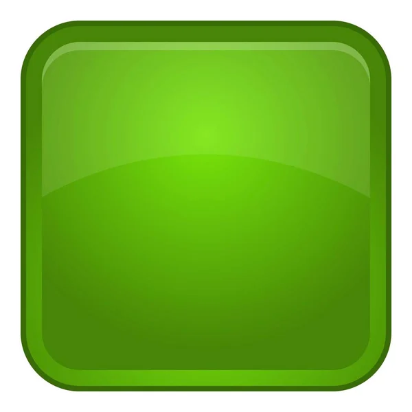 Ícone de botão verde, estilo dos desenhos animados — Vetor de Stock