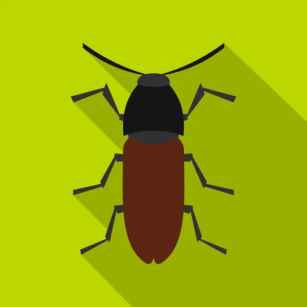 Icono de insecto marrón, estilo plano — Archivo Imágenes Vectoriales