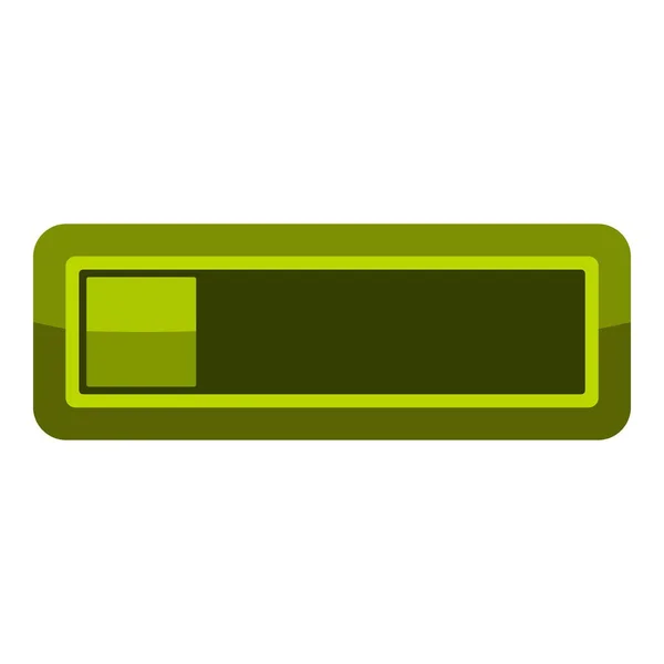 Oyuncu yeşil düğme simgesi, karikatür tarzı — Stok Vektör
