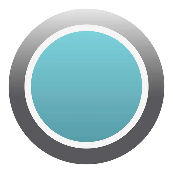 Blå runda knappikonen, platt stil — Stock vektor
