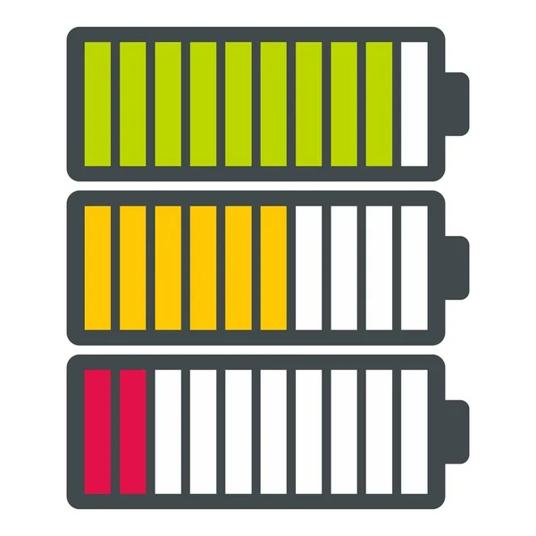 Bateria infografiki, płaski — Wektor stockowy