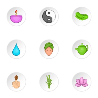 Güzellik Salonu Icons set, karikatür tarzı
